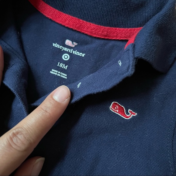 🆕 ☀️ 3/$15 EUC Vineyard Vines x Target navy blue polo 18m - Picture 2 of 5